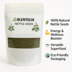 Blentolia non GMO adaptogenic nettle seeds for smoothie and tea preparation
