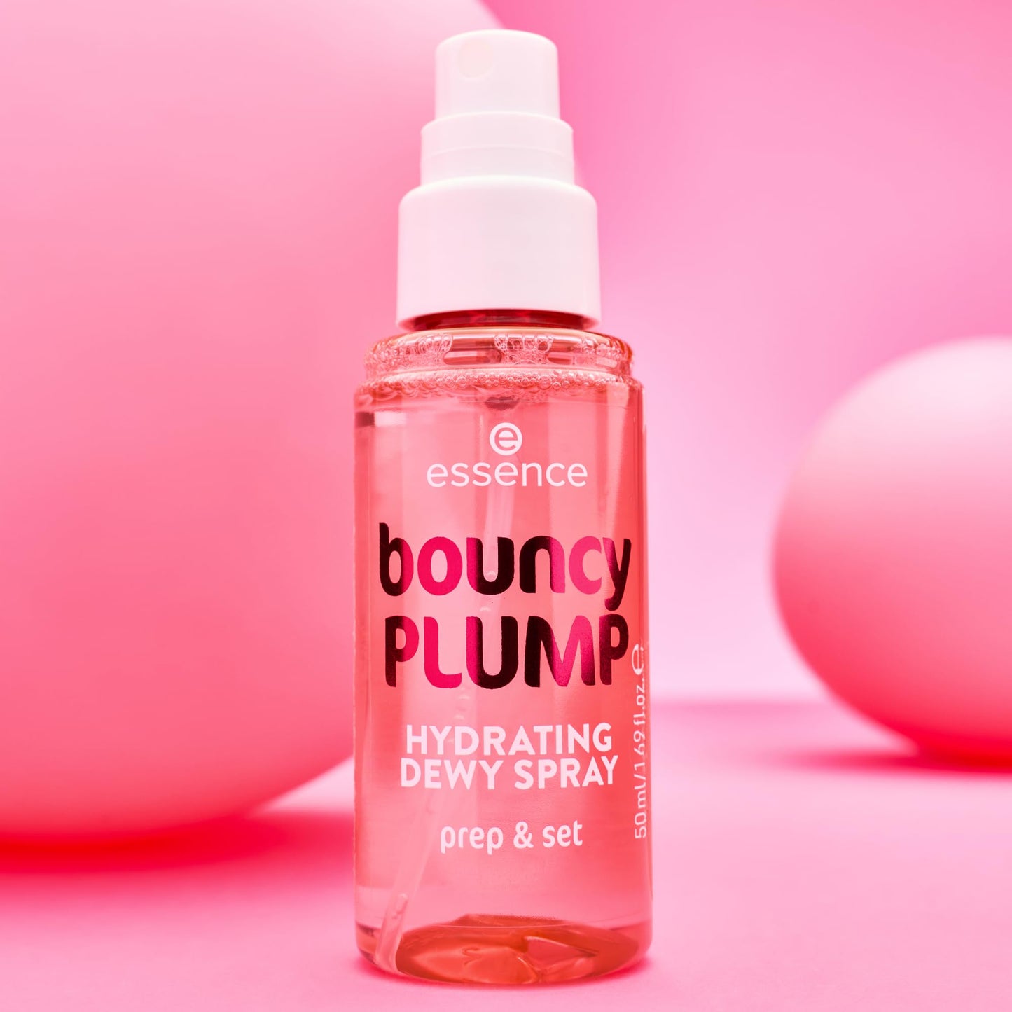 Essence cosmetic dewy finish setting spray for makeup prep