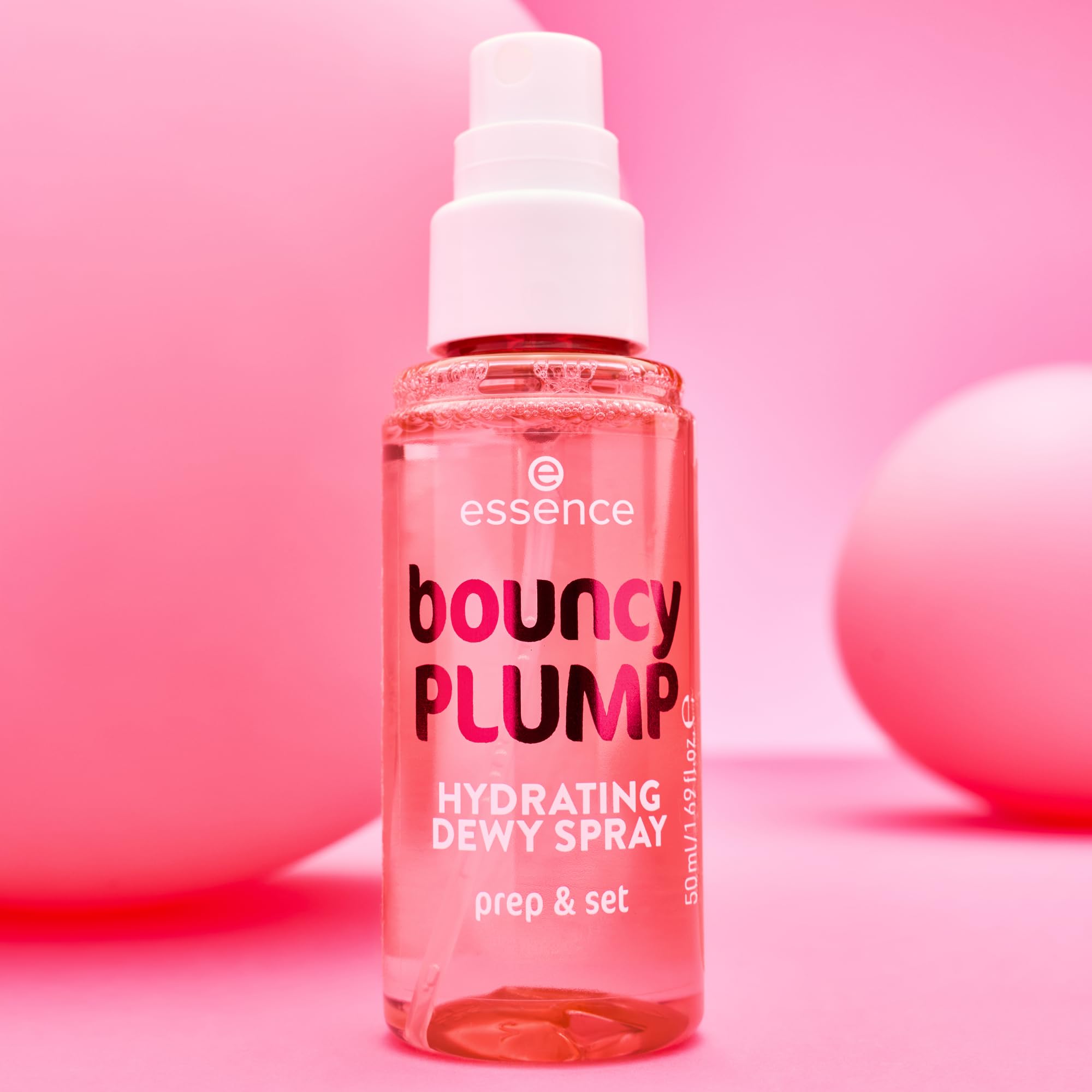 Essence cosmetic dewy finish setting spray for makeup prep
