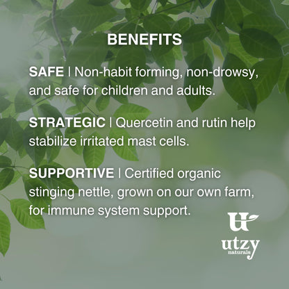 Top view of Utzy Naturals Allurtica natural sinus support bottle
