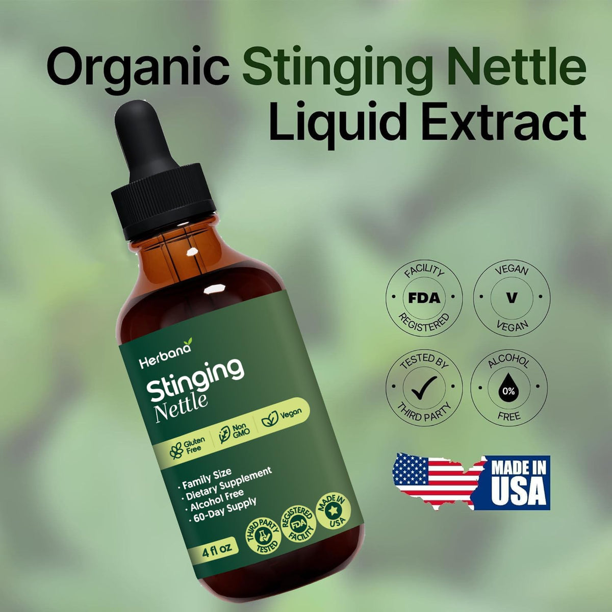 Close-up of the alcohol-free liquid formulation dropper for the natural urinary and kidney support supplement.