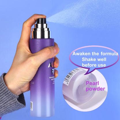 Cosluxe Ucanbe cosmetics setting spray bottle alongside its protective outer carton packaging
