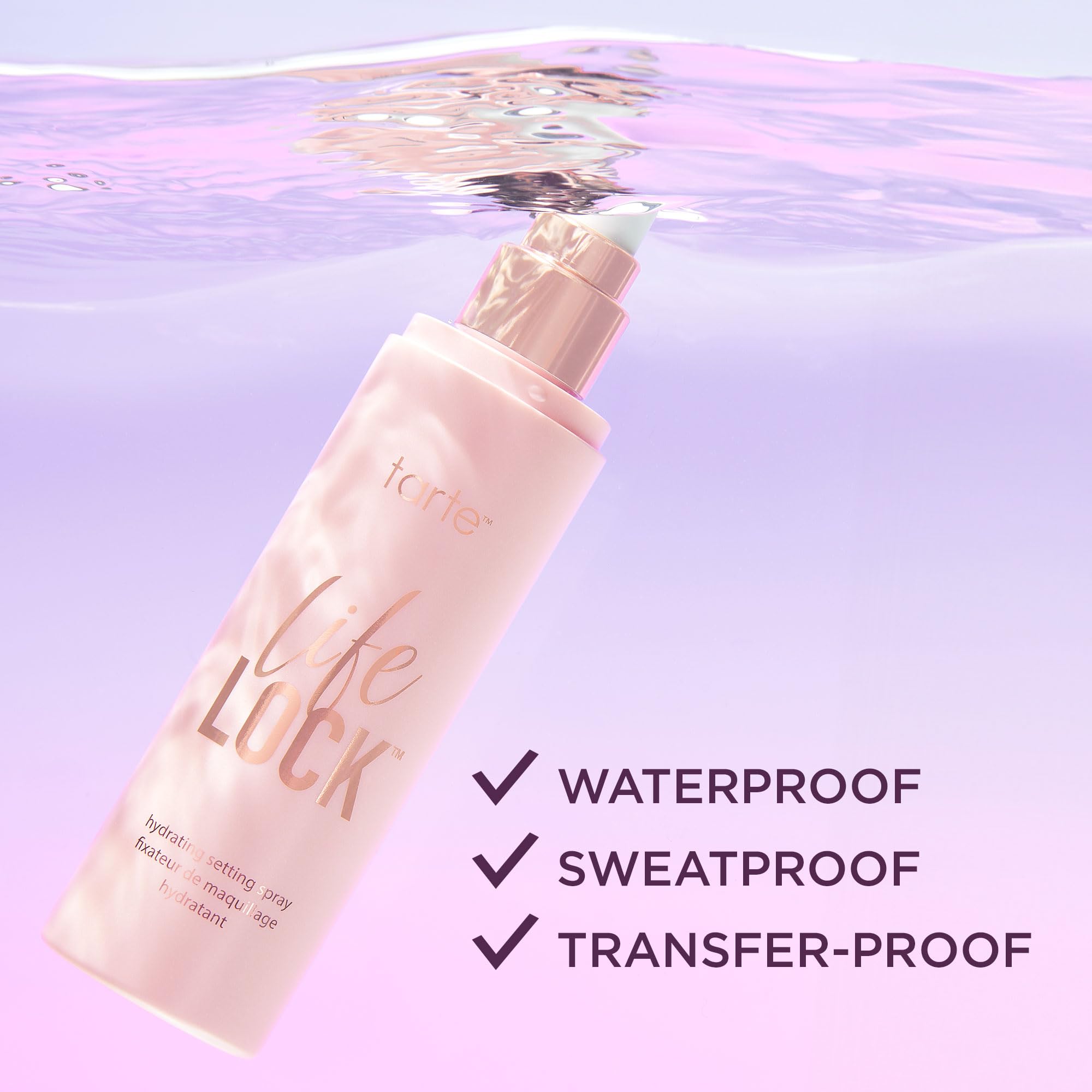 Authentic Tarte Life Lock mist for waterproof makeup