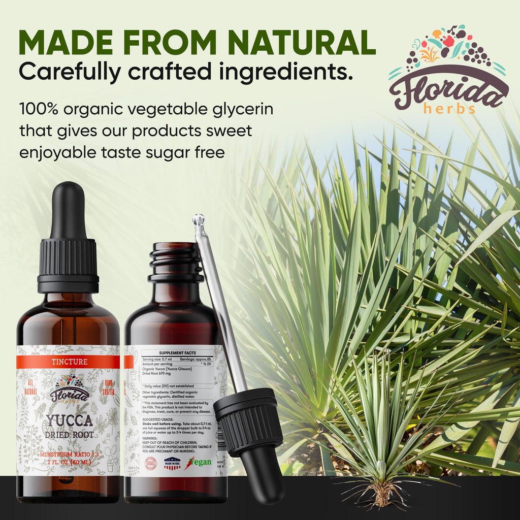 Florida Herbs organic yucca extract dropper application