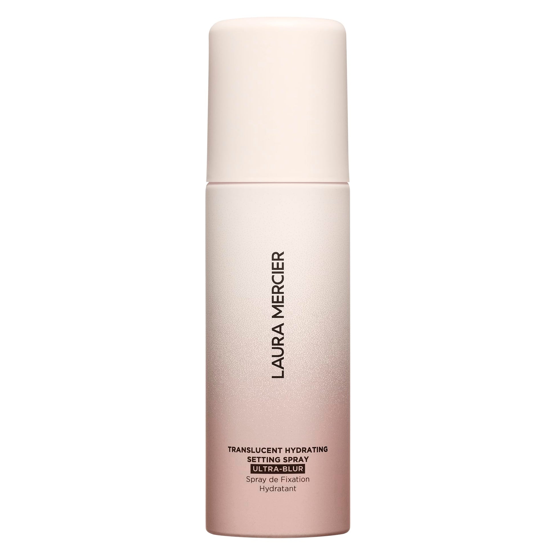 Lifestyle product shot of Laura Mercier setting spray for makeup routine