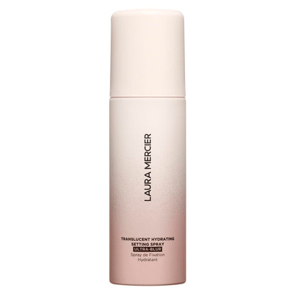 Lifestyle product shot of Laura Mercier setting spray for makeup routine