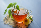 Premium quality gluten free non GMO herbal supplement seeds on a wooden background.