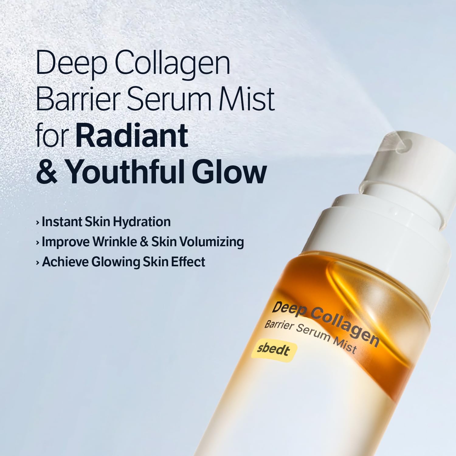 Hydrating Korean facial serum spray bottle unboxed displaying the 100 ml packaging details