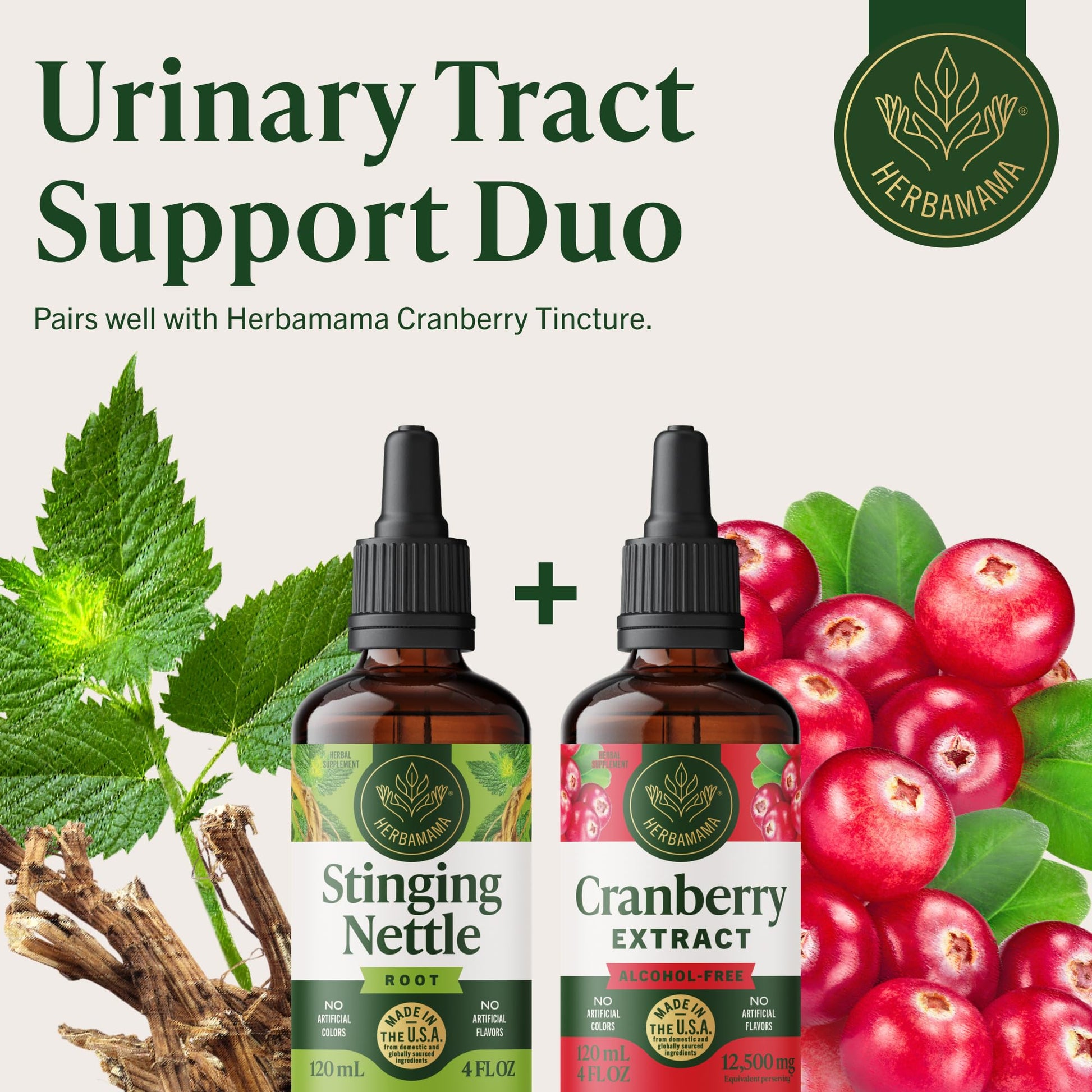 Herbamama Stinging Nettle four ounce extract liquid detailing vegetable glycerin base formulation