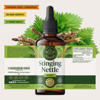 Herbamama Stinging Nettle Urtica dioica supplement showing premium imported USA manufacturing origin labels