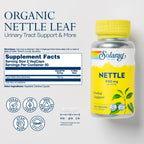 Solaray Nettle Leaf 100 vegetarian capsules label details