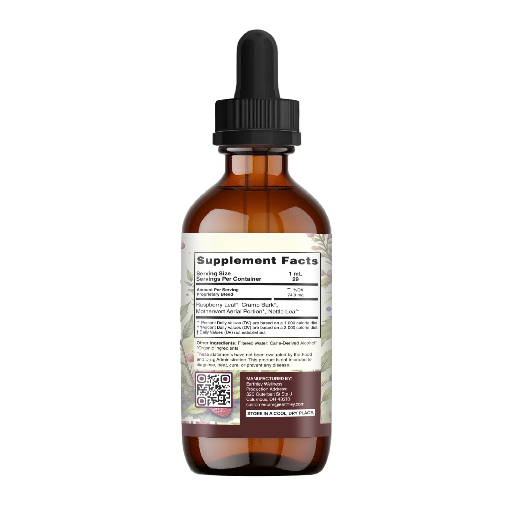 Earthley Wellness Ease The Ache liquid supplement showing authentic USA imported packaging