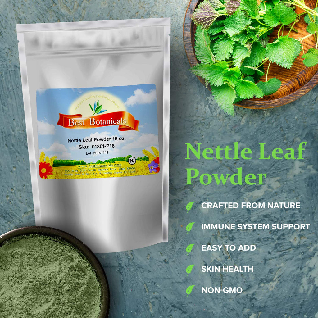 Best Botanicals 16 Ounce Nettle Leaf supplement bag