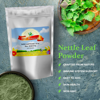 Best Botanicals 16 Ounce Nettle Leaf supplement bag