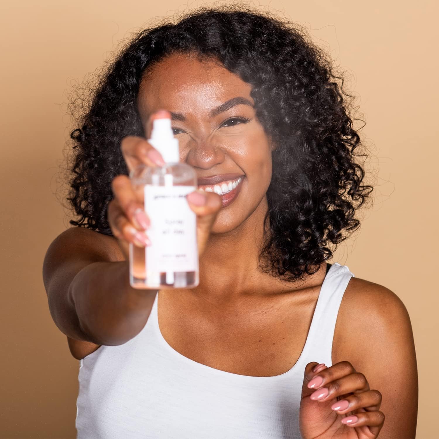 Grace And Stella oil control rosewater face mist showing fine spray nozzle