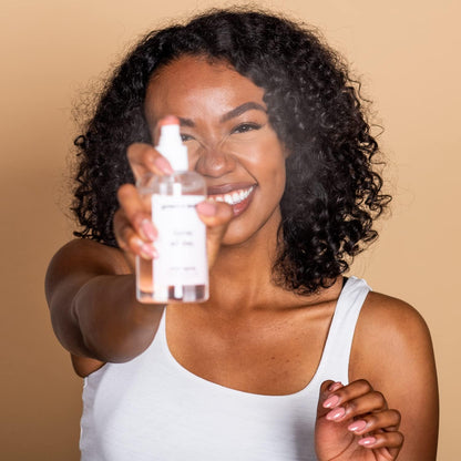Grace And Stella oil control rosewater face mist showing fine spray nozzle
