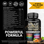 Darkingwings eight in one adaptogen supplement supplement facts label