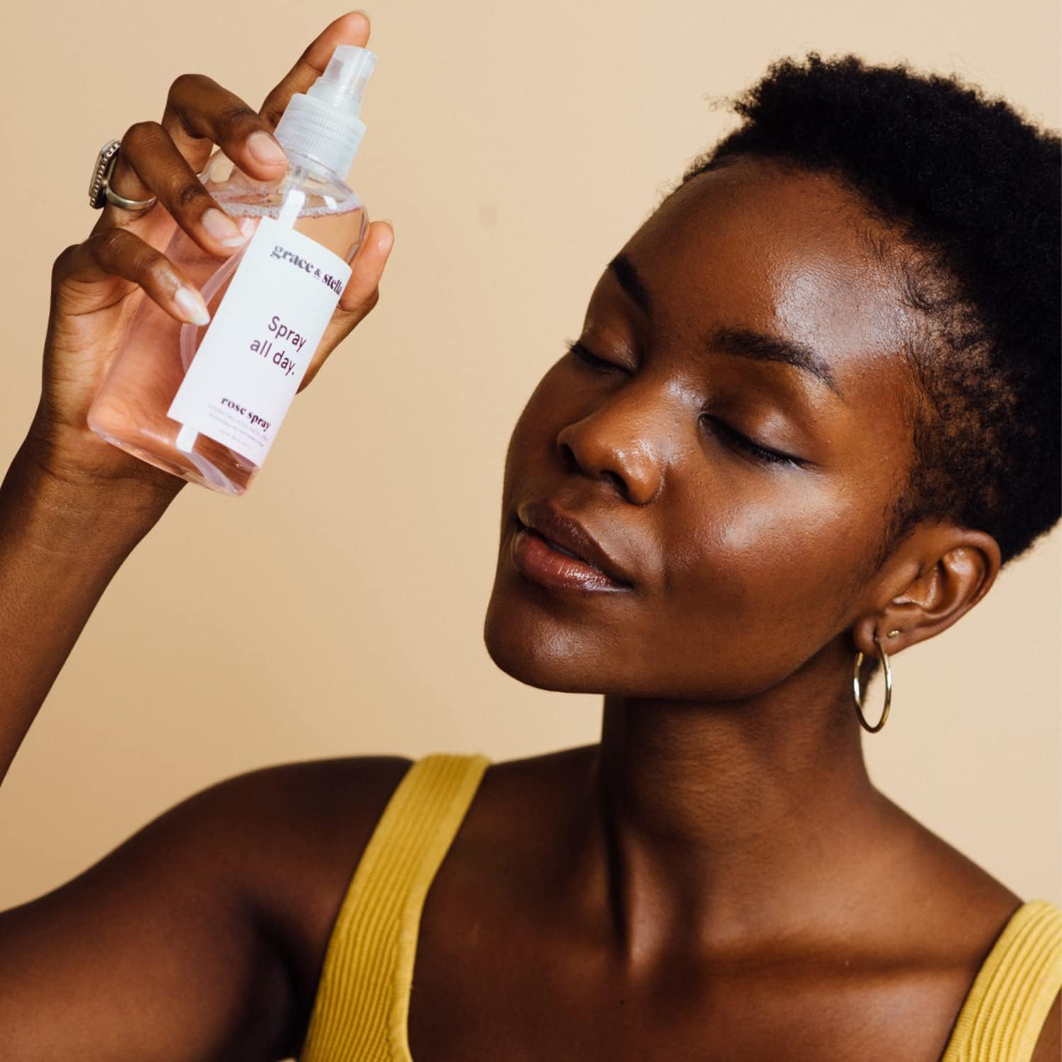 Grace And Stella rose water face toner for makeup setting and skin balance