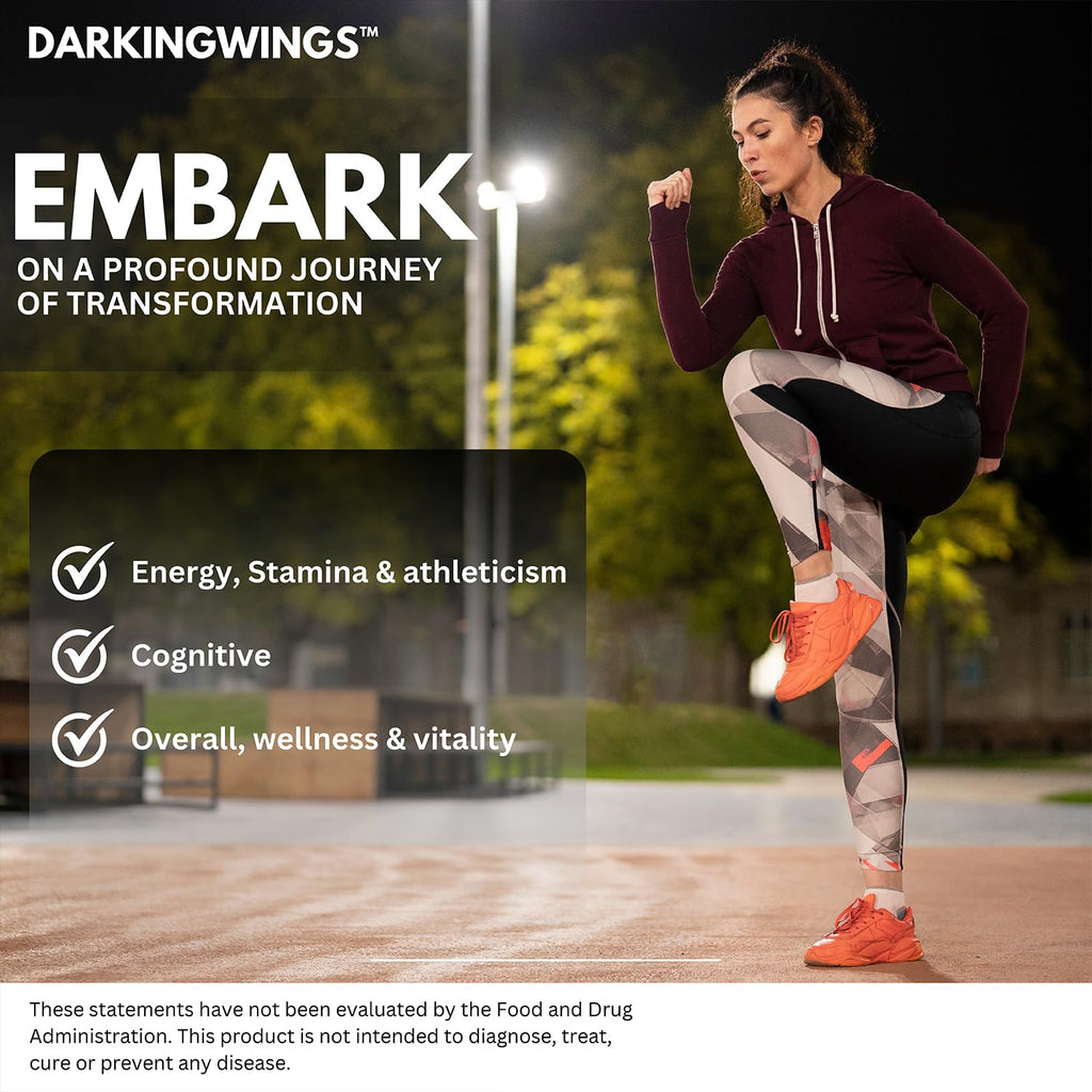 Darkingwings ginseng rhodiola and shilajit blend vegetarian capsules