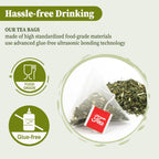 Biodegradable glue free tea bags containing natural stinging nettle leaves.
