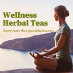 FullChea caffeine free herbal tea pouch highlighting bone and eye health benefits.