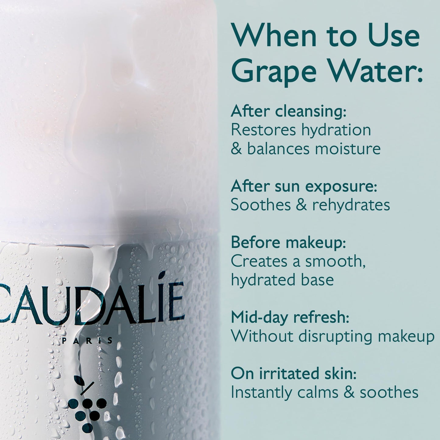 Caudalie facial mist bottle for sensitive skin