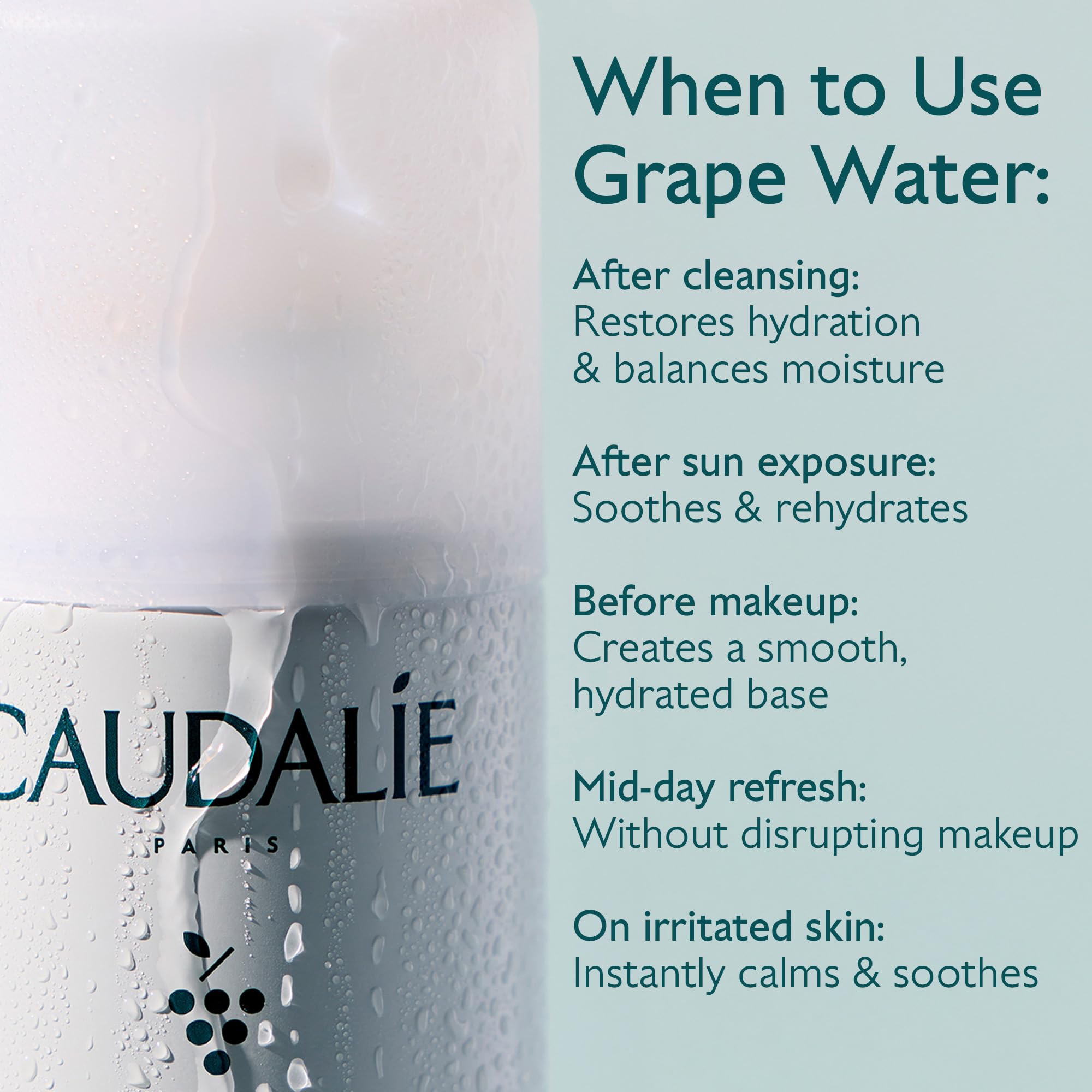 Caudalie facial mist bottle for sensitive skin