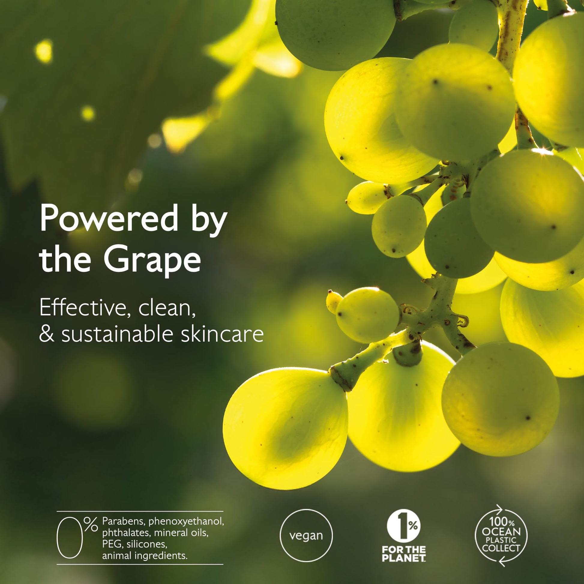 Refreshing organic grape water spray for face