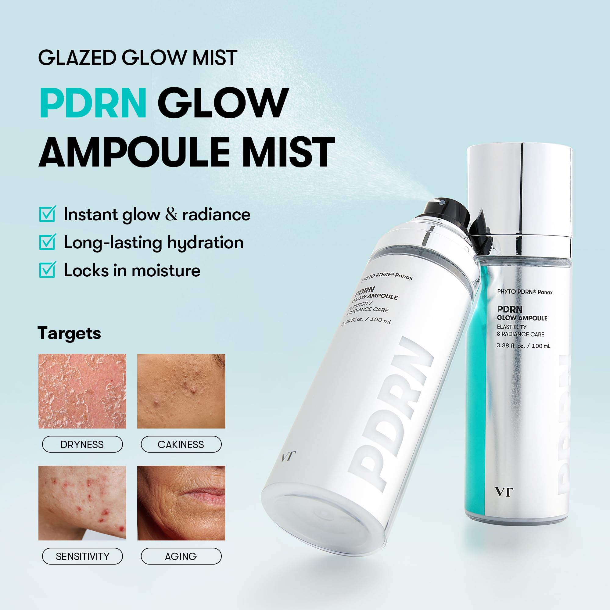 VT Cosmetics PDRN facial mist spray nozzle detail