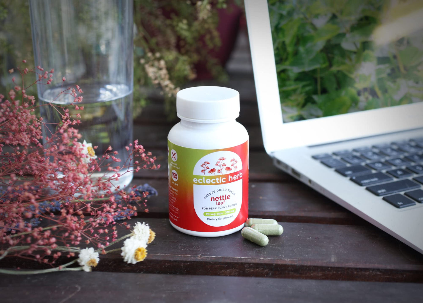 Eclectic Institute freeze-dried whole herb nettle bottle