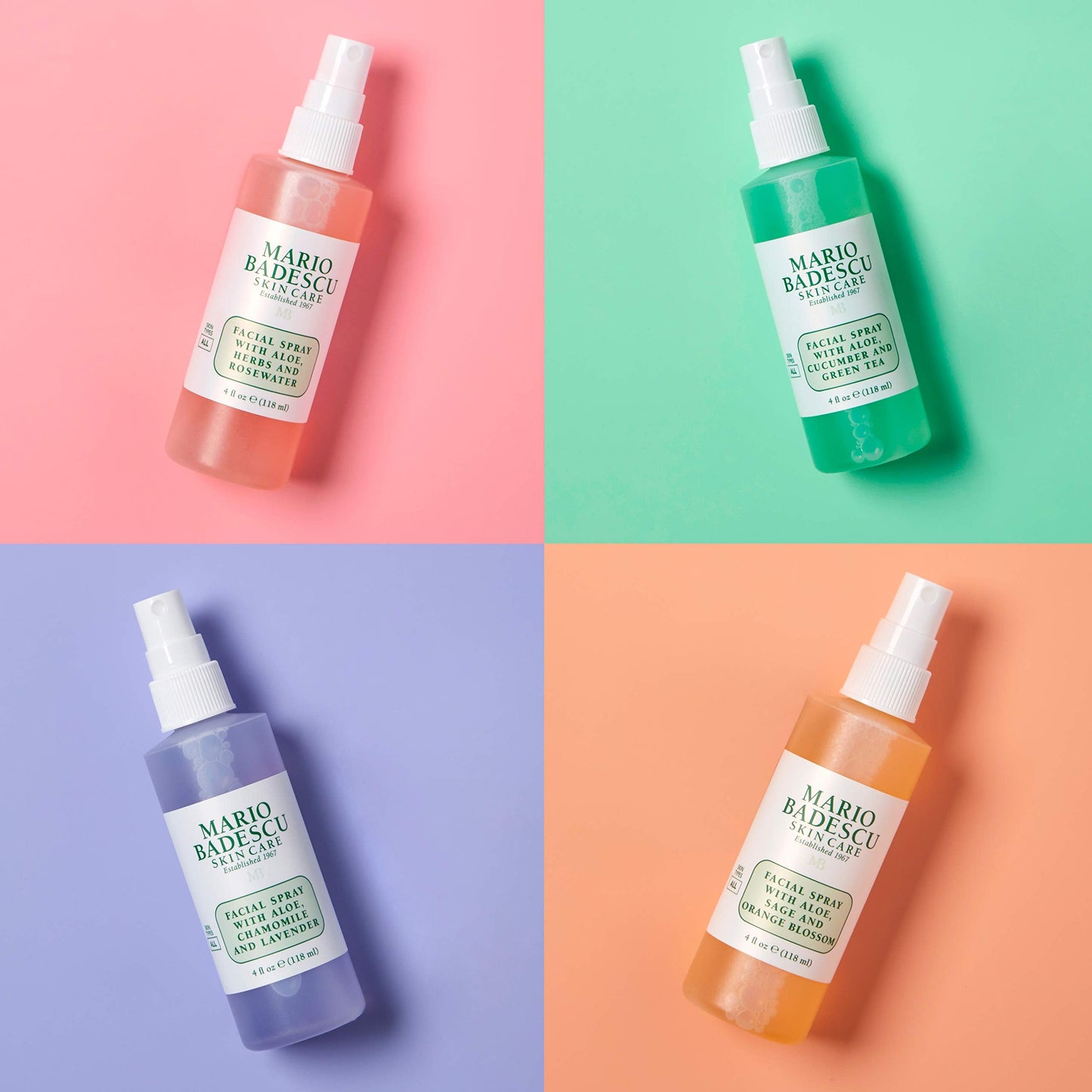 Mario Badescu Lavender and Orange Blossom face mists 2 ounce bottles