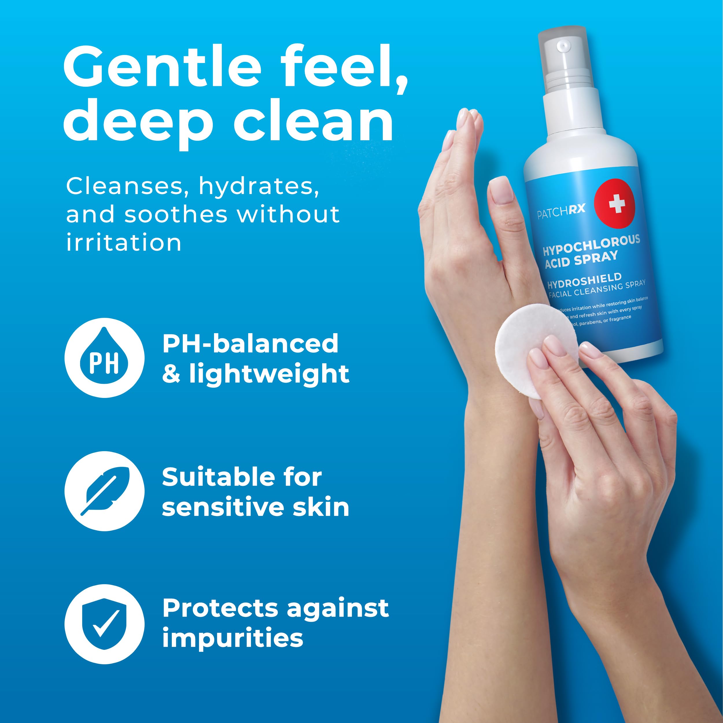 PatchRx facial cleanser mist for sensitive skin