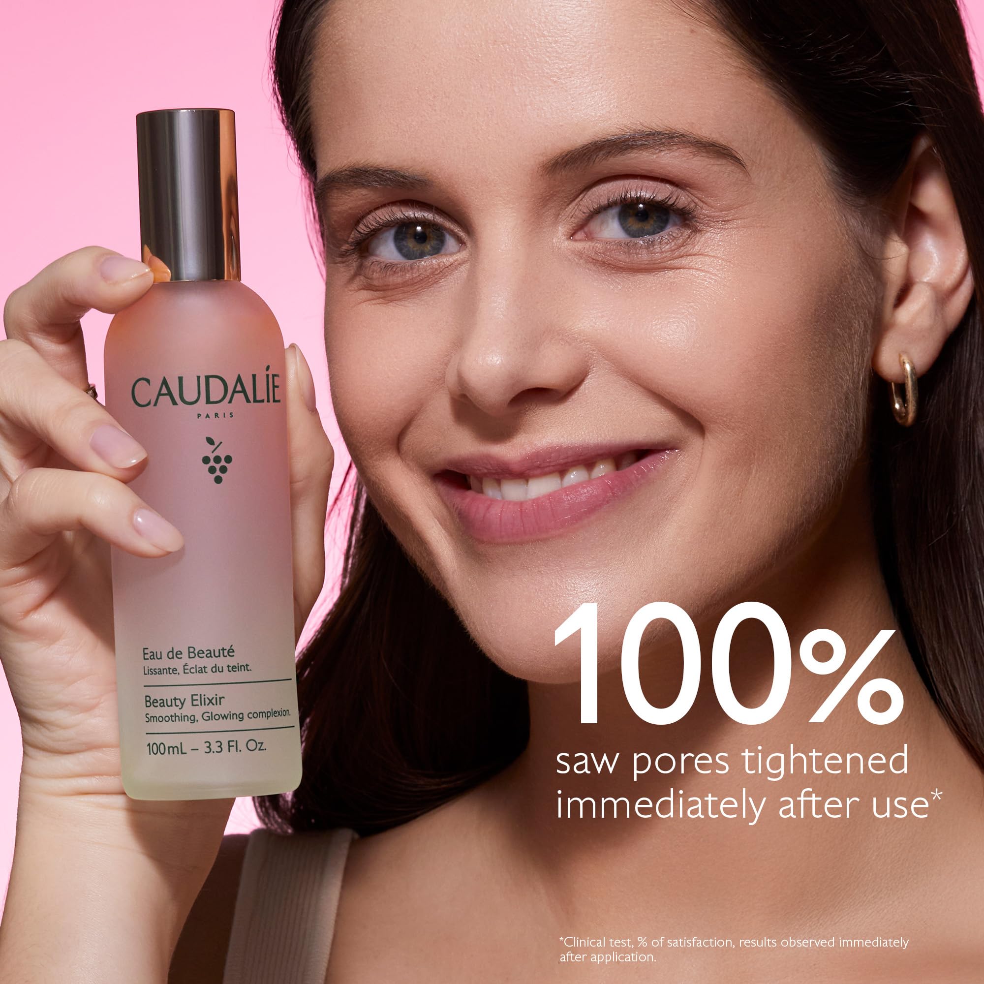 Close up view of the nozzle on the Caudalie skin radiance face elixir bottle