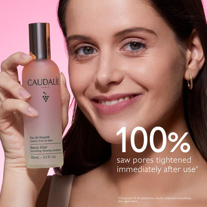Close up view of the nozzle on the Caudalie skin radiance face elixir bottle