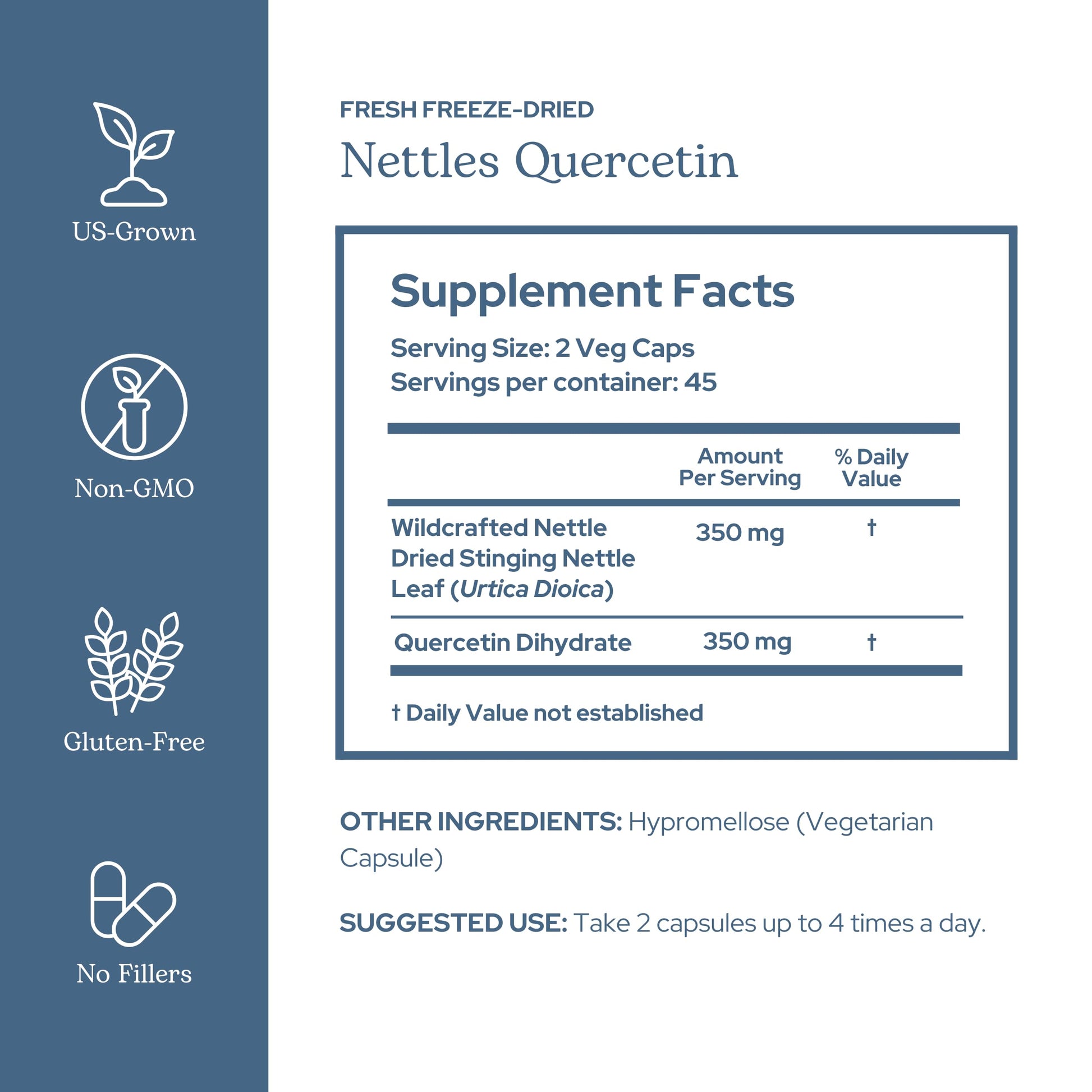 Eclectic Institute Nettle Quercetin vegetarian capsules supplement packaging