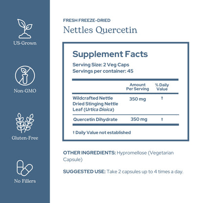 Eclectic Institute Nettle Quercetin vegetarian capsules supplement packaging