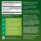 Havasu Nutrition stinging nettle herbal supplement dropper bottle showing organic certification
