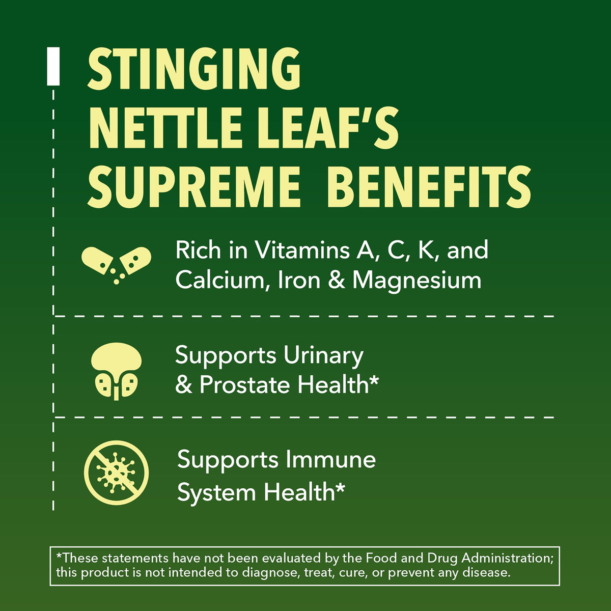 Authentic USA imported Havasu Nutrition nettle drops dietary supplement facts label