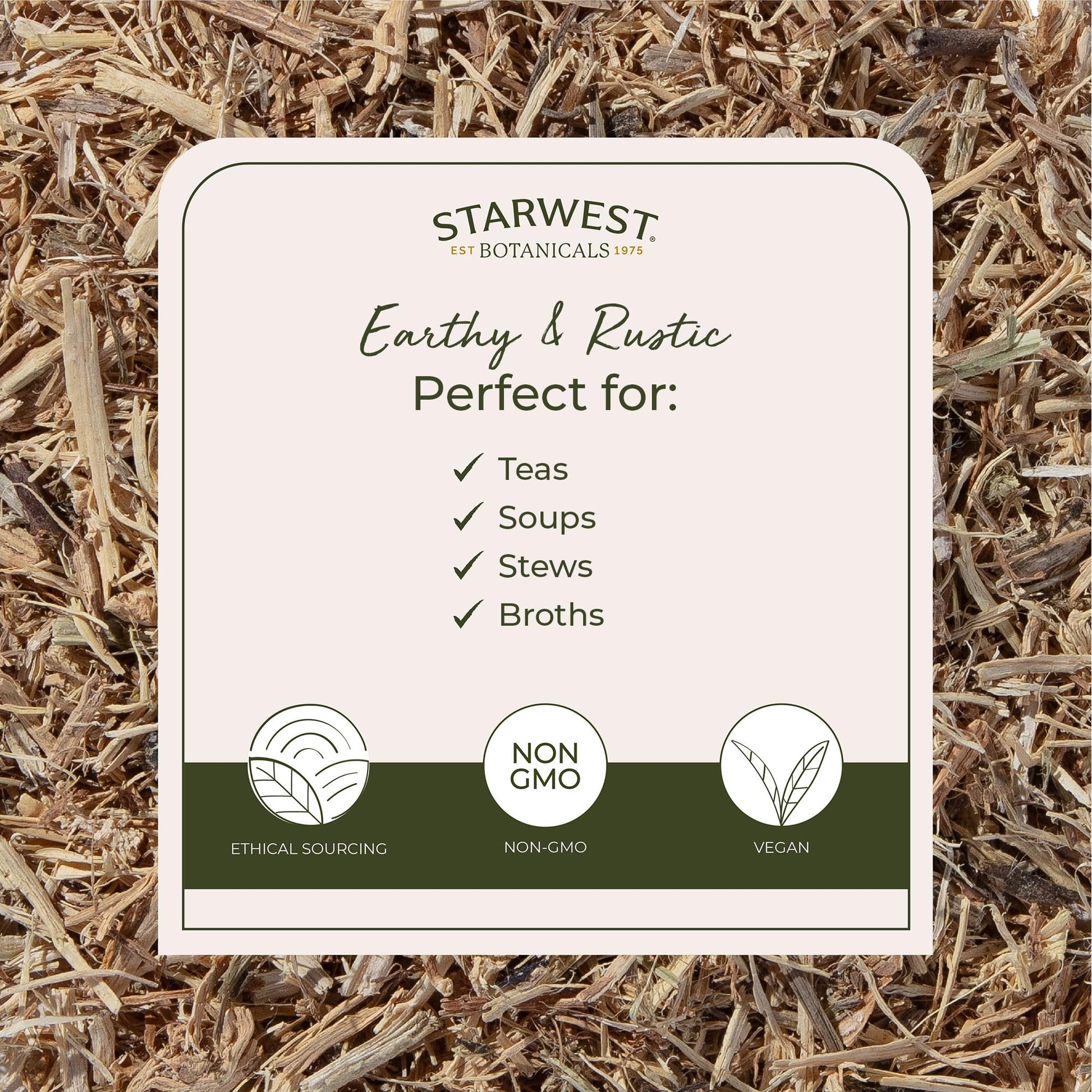 Starwest Botanicals Nettle Root organic certification label detail