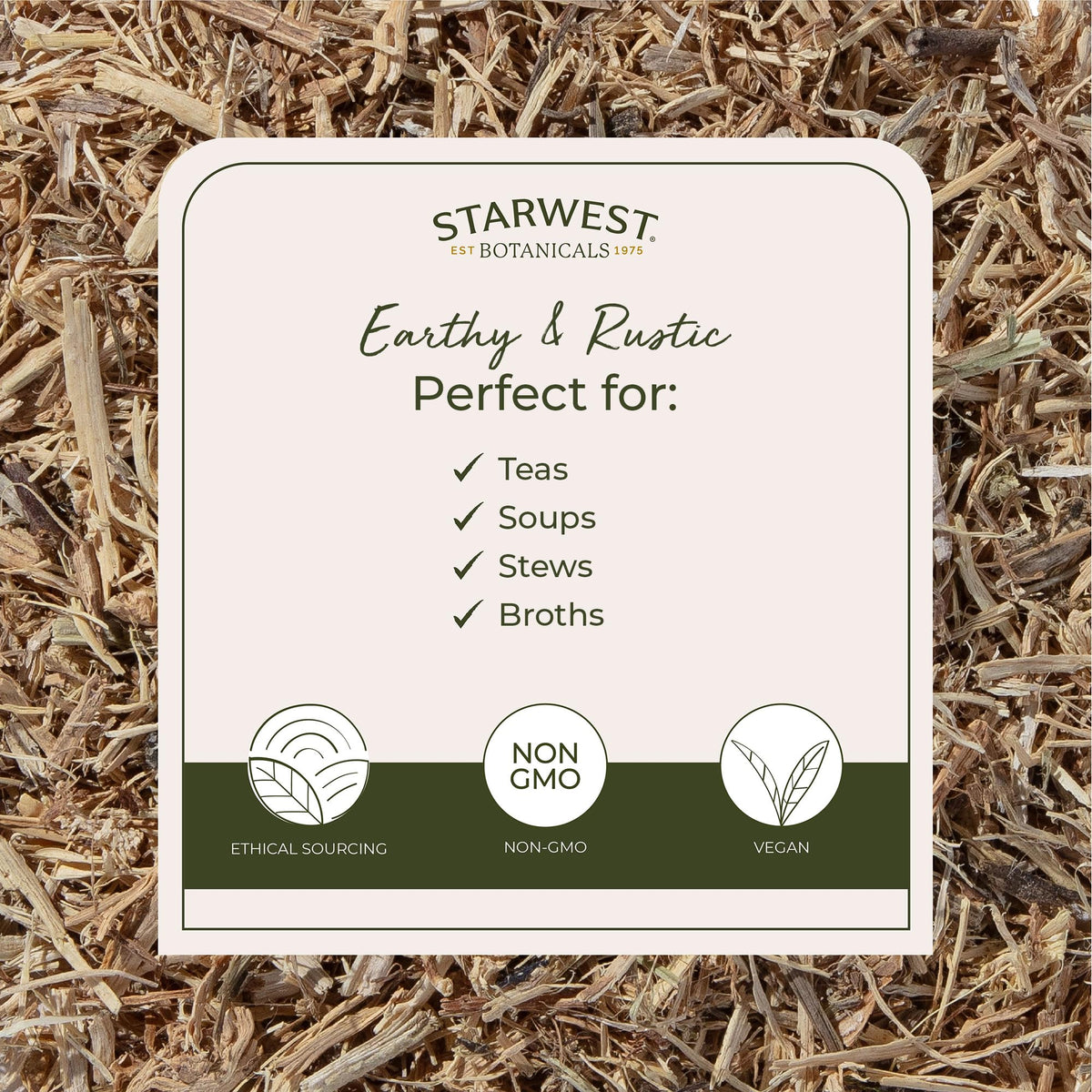 Starwest Botanicals Nettle Root organic certification label detail