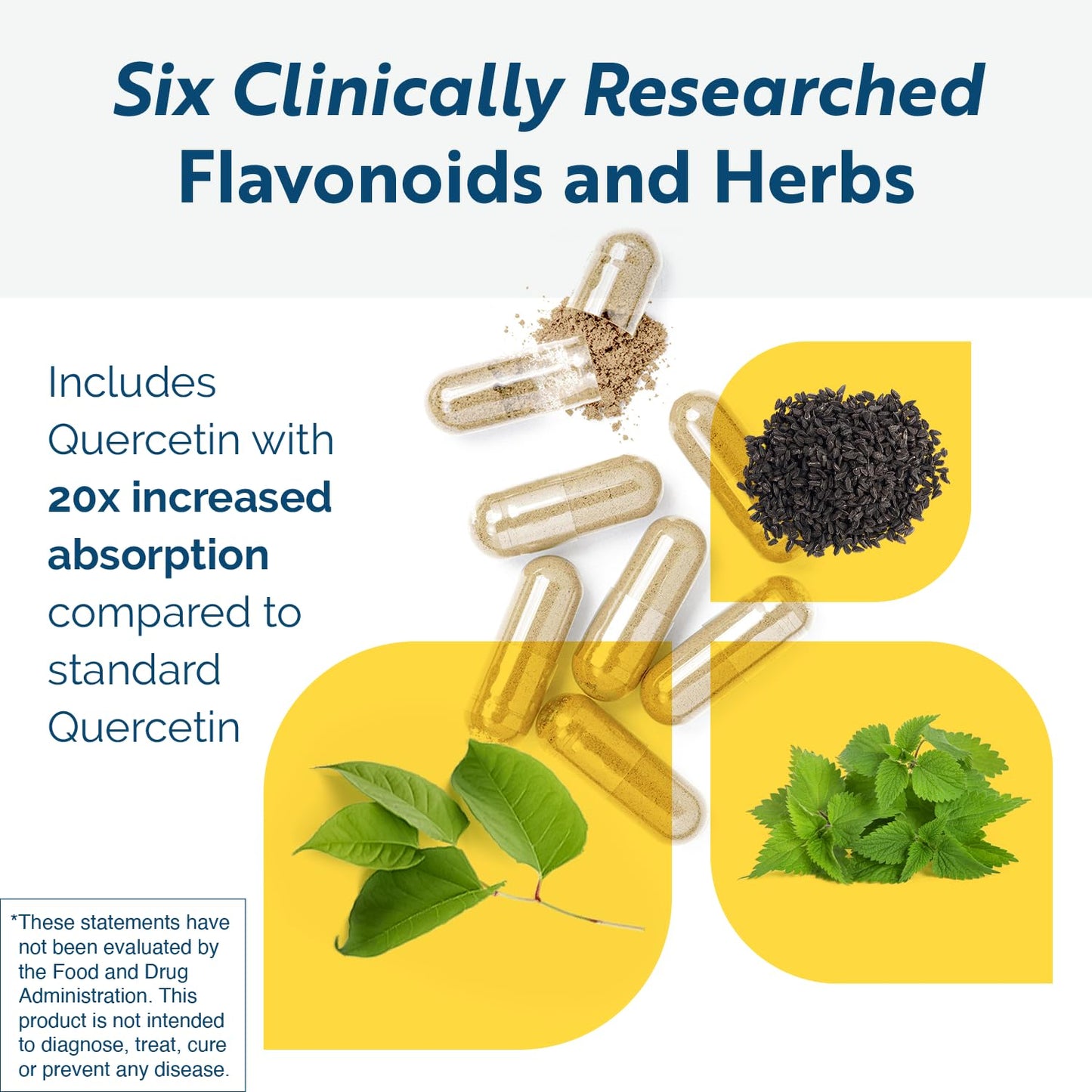 Supplement facts panel on Researched Nutritionals HistaQuel showing Quercefit and stinging nettle dosages