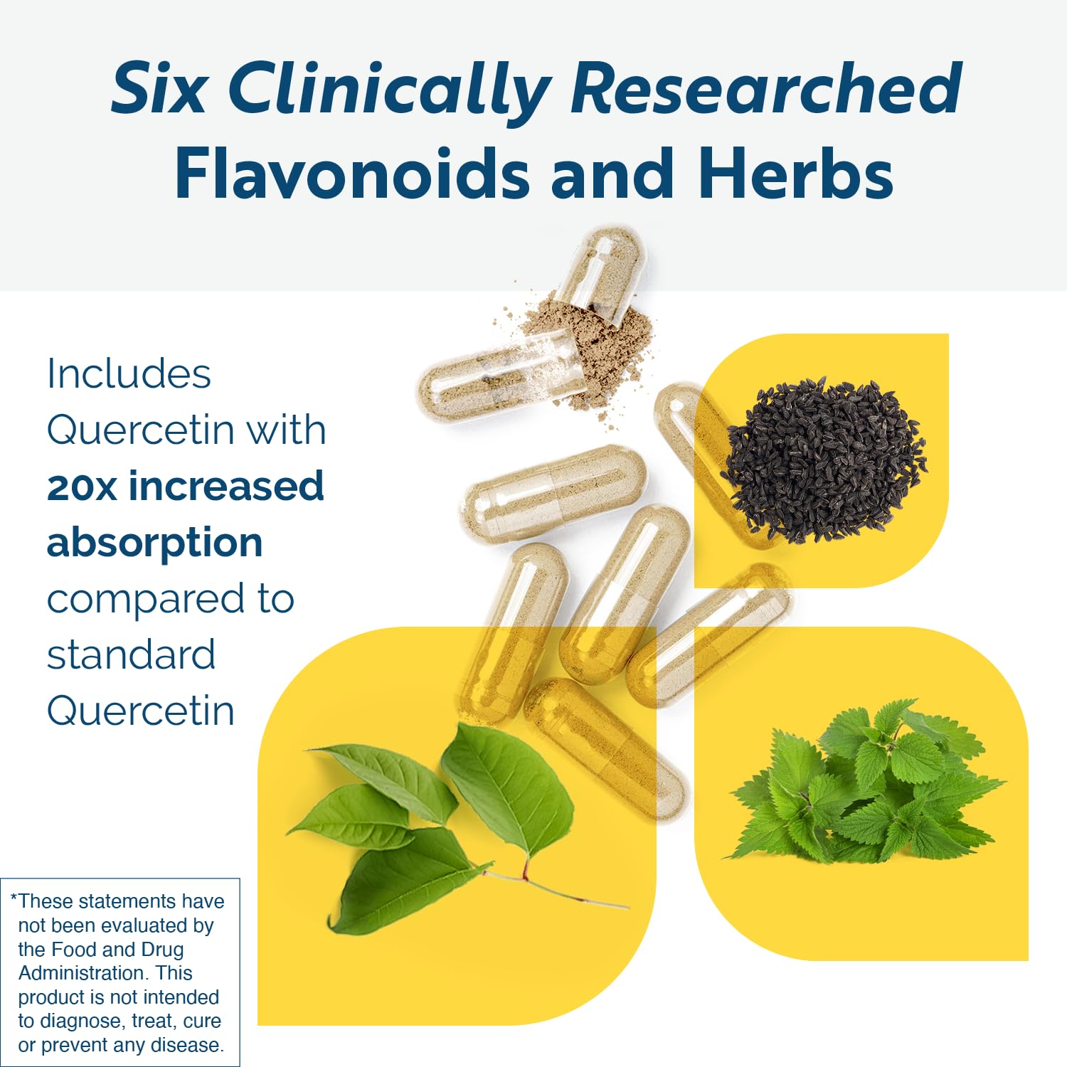 Supplement facts panel on Researched Nutritionals HistaQuel showing Quercefit and stinging nettle dosages