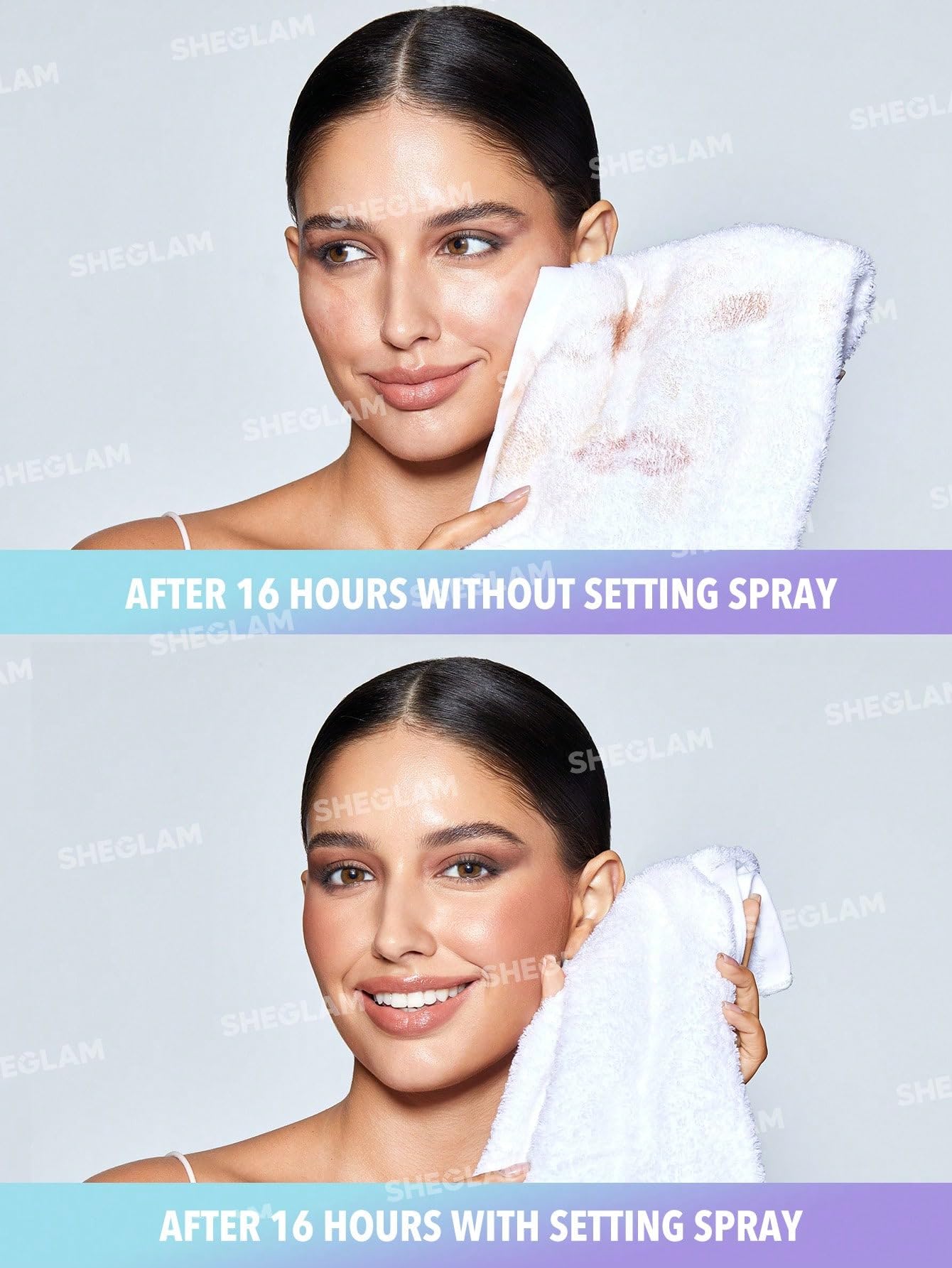 Sheglam Lockd In Setting Spray wide angle nozzle spray
