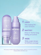 SHEGLAM Lockd In Setting Spray texture and mist demonstration