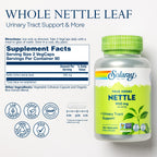 Solaray Nettle Leaf Supplement Bottle Label Details