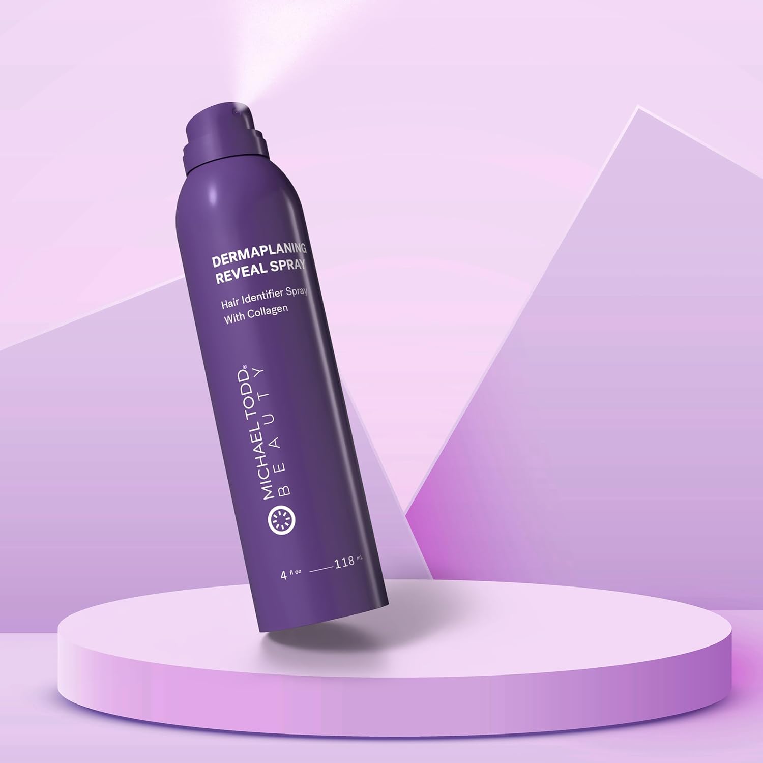 Using Michael Todd Hair Identifier Spray before dermaplaning