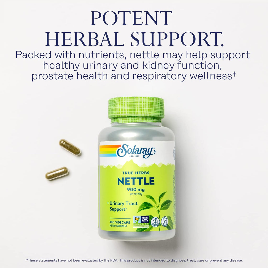 Solaray Nettle Leaf Vegan Capsules Packaging