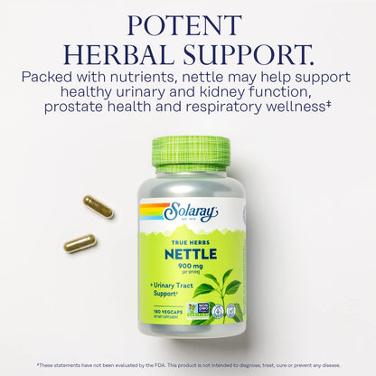 Solaray Nettle Leaf Vegan Capsules Packaging