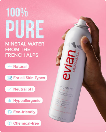 Authentic Evian facial spray for daily skincare routine