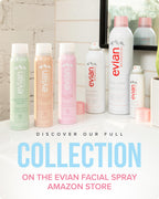 Evian mineral water spray demonstrating ultra-fine micro droplet mist